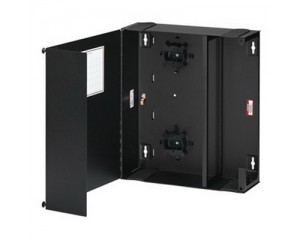 Leviton 5W770-N 12 Space Large Wall-Mount SDX Fiber Enclosure, Empty, Solid Metal Door, Lock